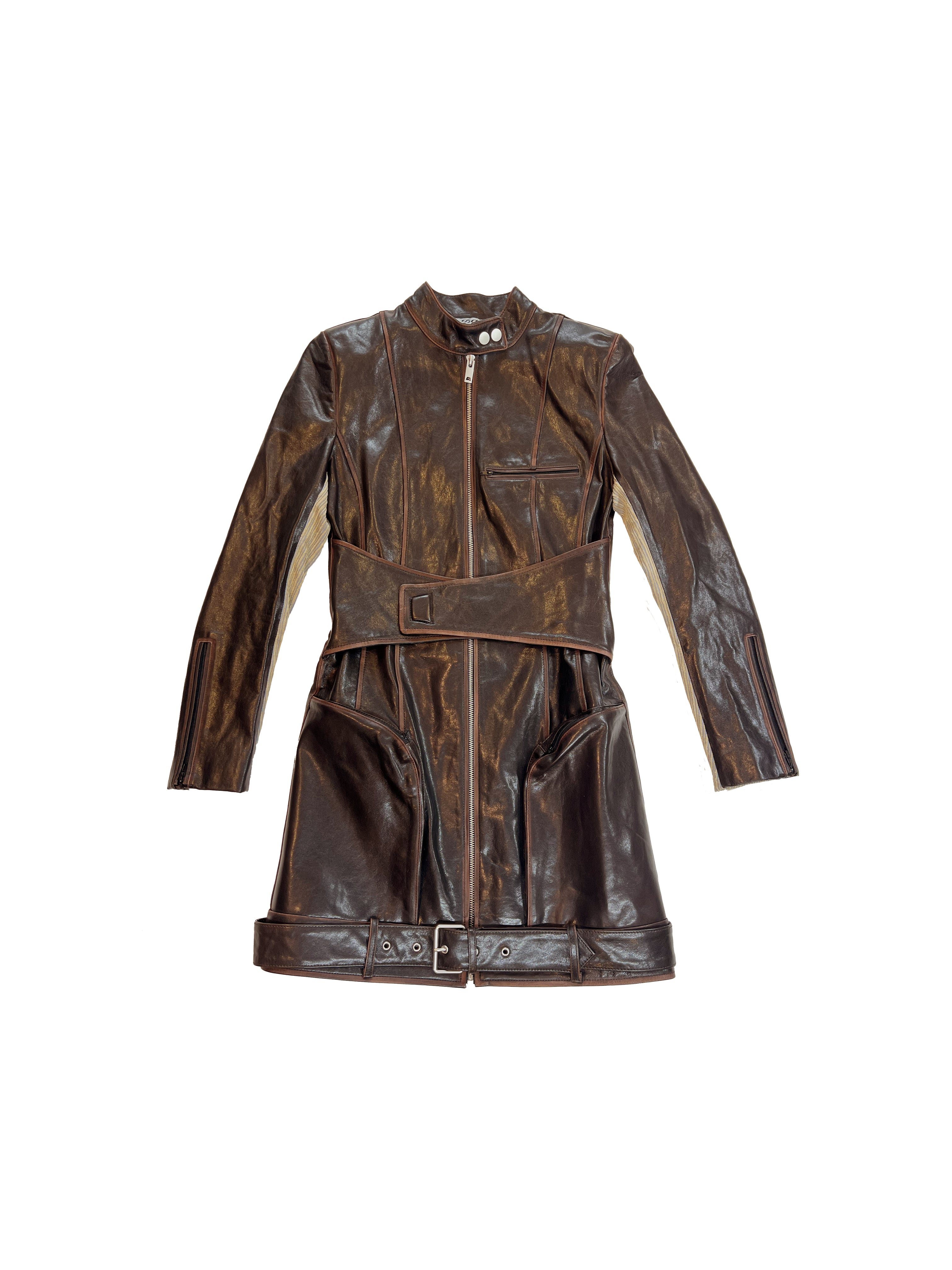 LONGLINE LEATHER JACKET – DIDU