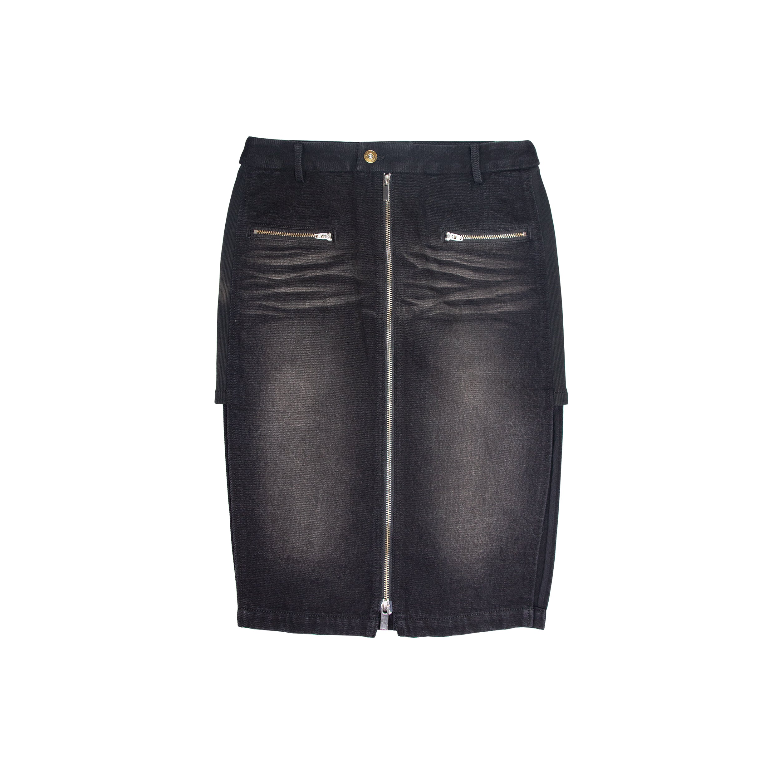 A-LINE SHORT MIDI SKIRT
