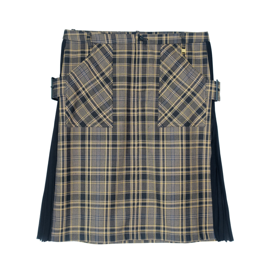 WOOL PLEATED SKIRT