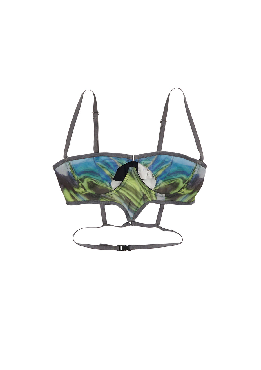 PRINTED MESH BRA