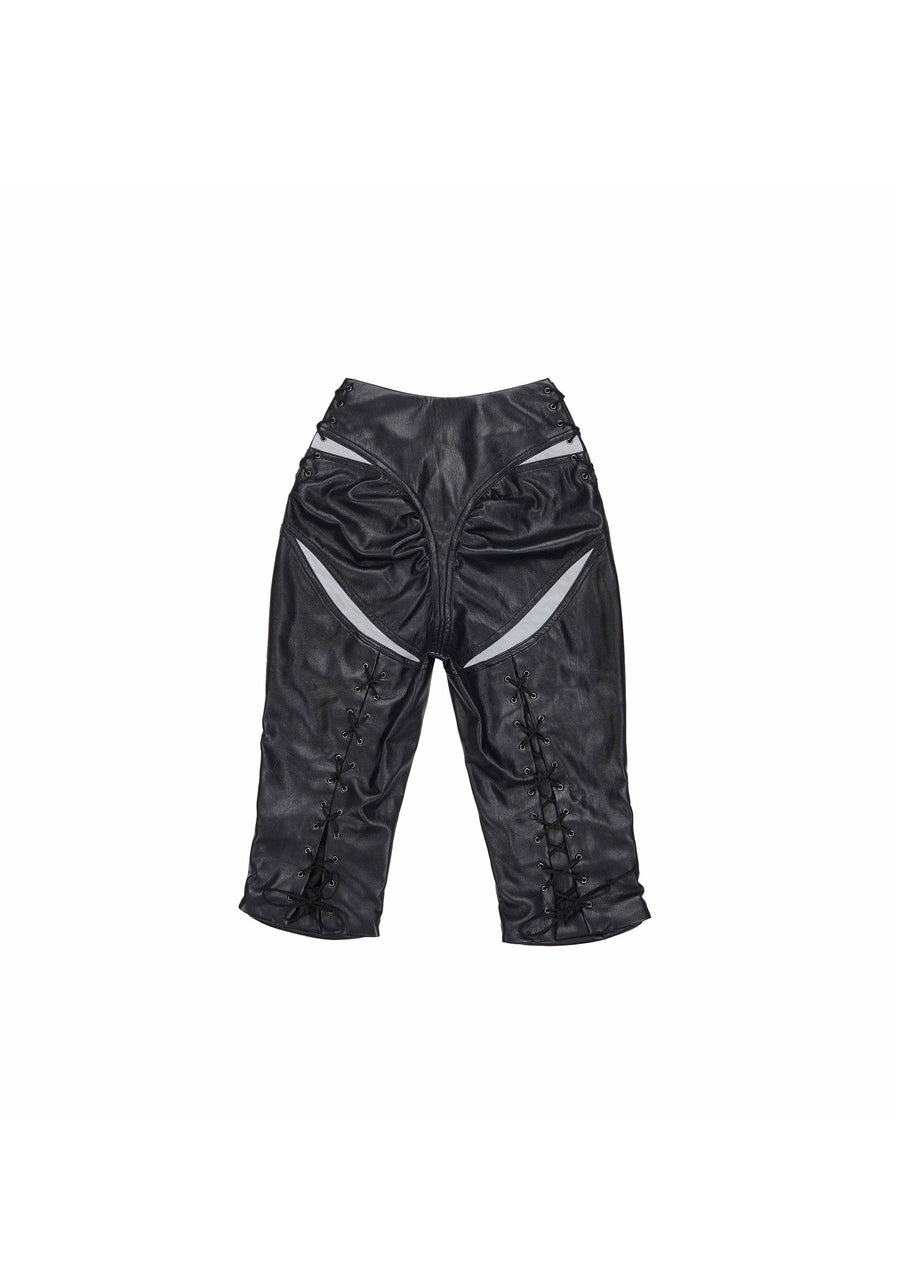 REFLECTIVE PATCHWORK MOTORCYCLE SHORTS