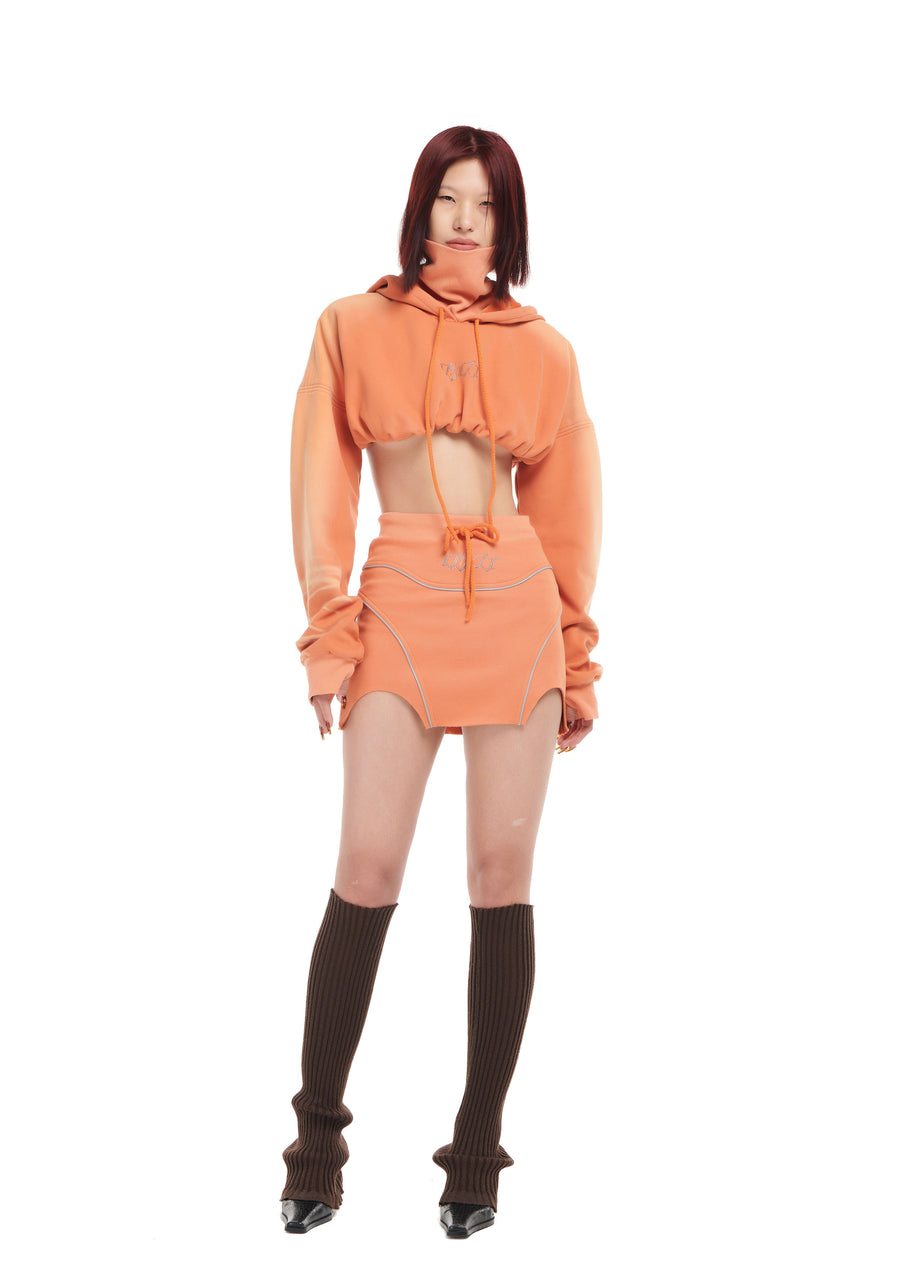 WASHED CROP HOODIE