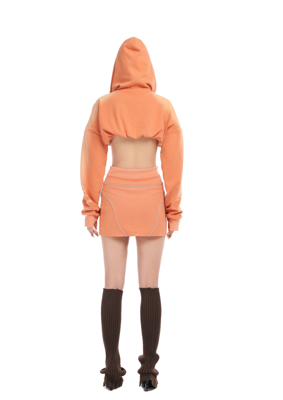 WASHED CROP HOODIE
